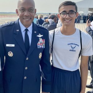 Met Gen. Brown (21st Chairman of the Joint Chiefs of Staff) at Andrews AFB.